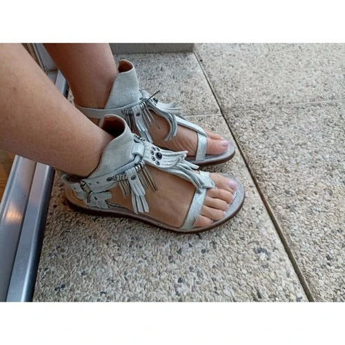 Airstep / A.S.98 AS 98 Sandales grises Couleur Argenté 5 Airstep / A.S.98 AS 98 Sandales grises Couleur Argenté – Image 3